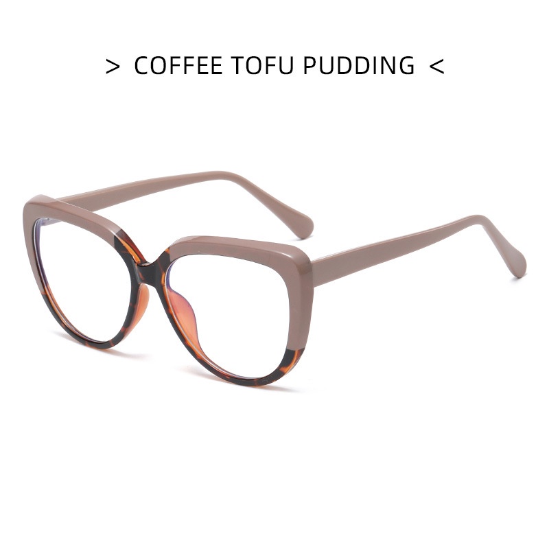 Gọng Kính Chống Ánh Sáng Xanh Hình Mắt Mèo Màu Gradient Phong Cách Âu Mỹ Thời Trang Cho Nữ