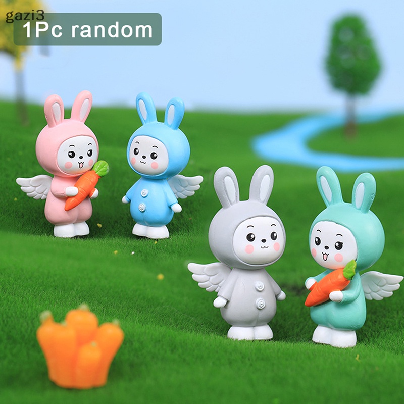 1 Thỏ Nhựa Dễ Thương Dùng Trang Trí Tiểu Cảnh / Vườn