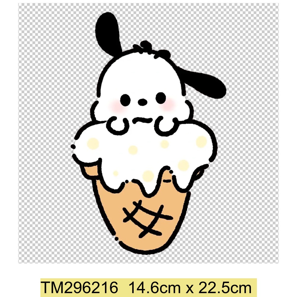 Kuromi Cuộn Sticker Ủi diy Hình Hoạt Hình Dễ Thương