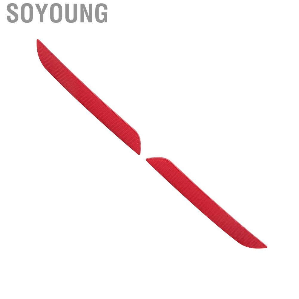 Soyoung Rear Bumper Reflector  OE Design Safe Warning Increased Visibility Long Service Life ABS 63147382233 2Pcs for 3 Series F30 Saloon 2011‑2015