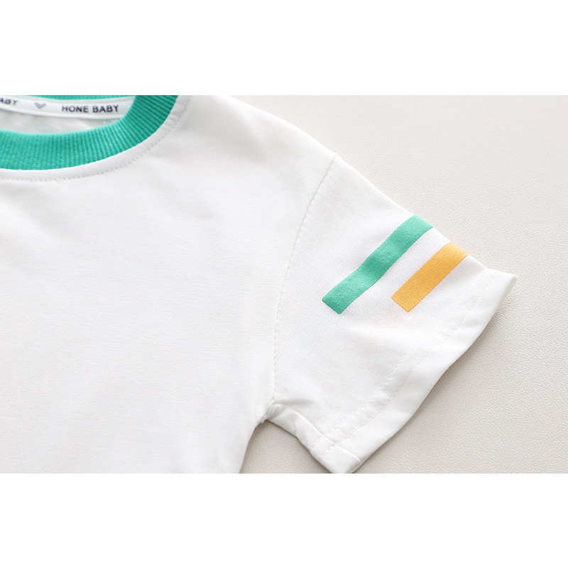 Set Đồ Mùa Hè 2 Món Gồm Áo Thun In Họa Tiết Khủng Long Hoạt Hình + Quần Dài Cho Bé Gái