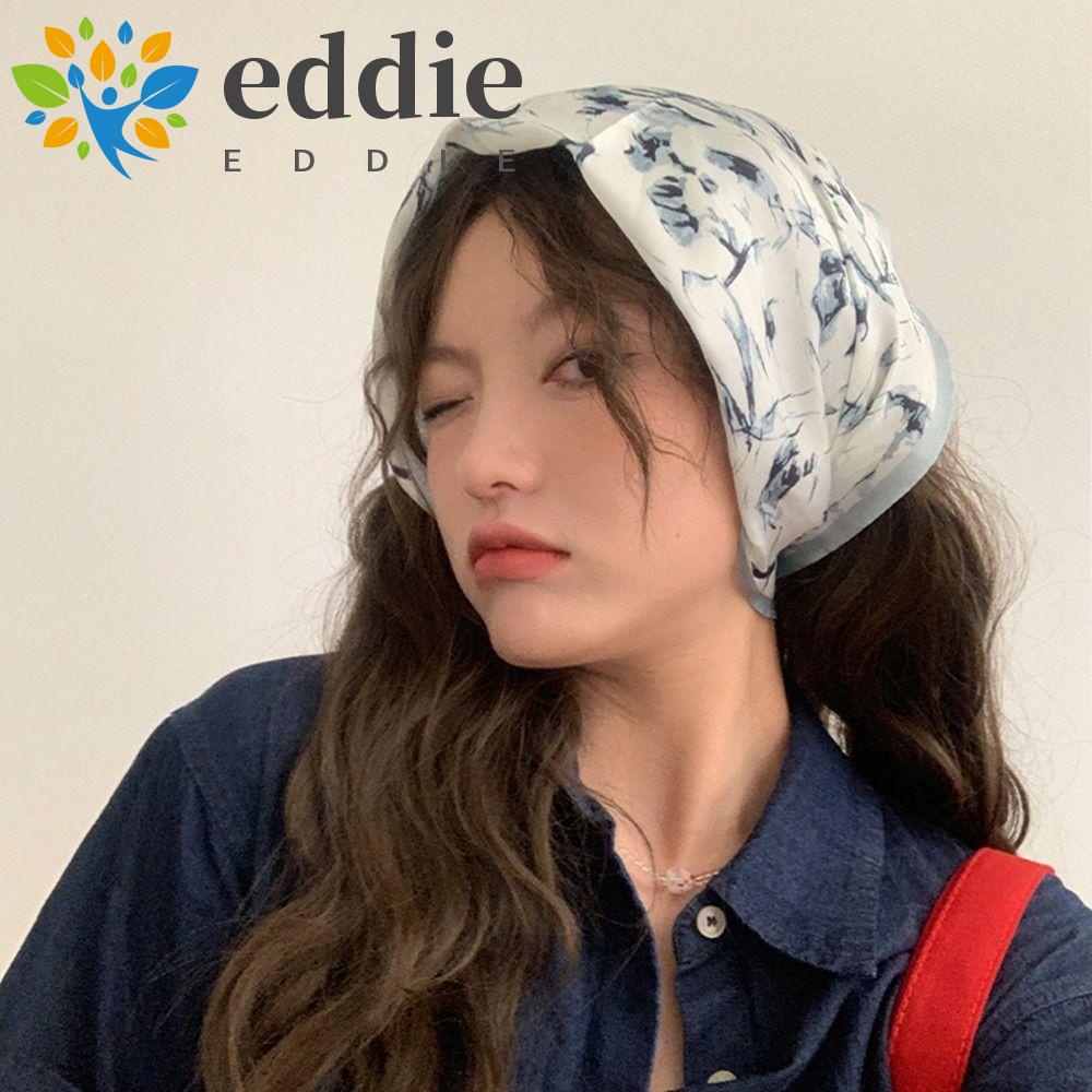 Khăn Quàng Cổ Chống Nắng Bằng Lụa Họa Tiết Hoa Tulip Phong Cách Pháp 26E