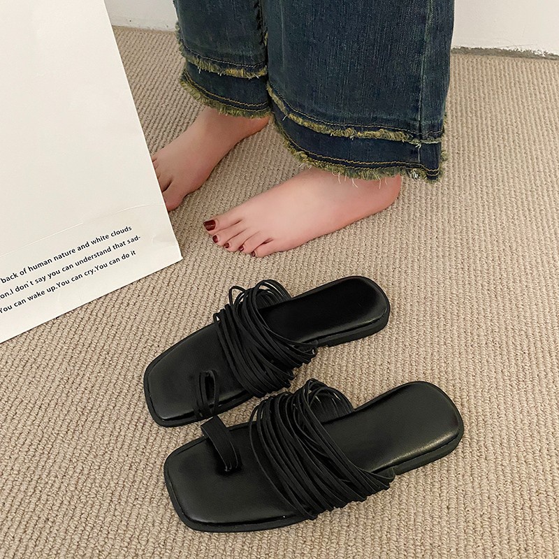 Kisstyle Dép Sandal Kẹp Ngón Đế Bằng Thoải Mái Thời Trang Đi Biển Mùa Hè Cho Nữ