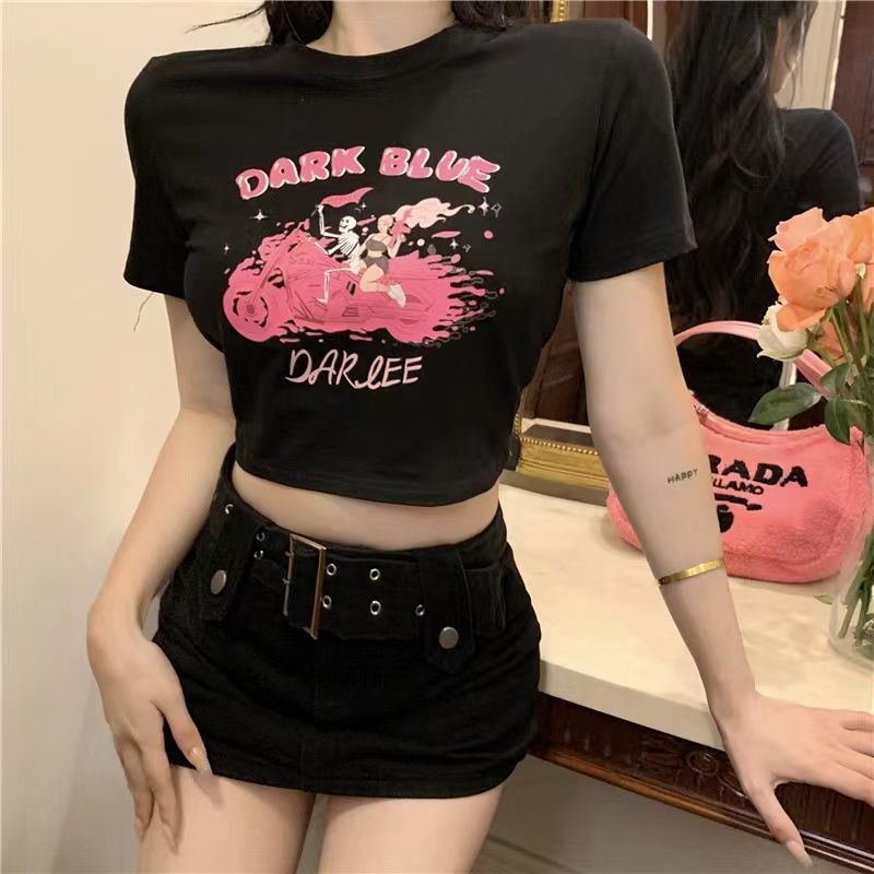 Áo Thun Nữ Ngắn Tay Hở Vai Eo Cao