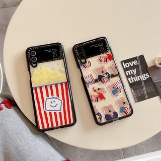 Ốp Điện Thoại PC Cứng Họa Tiết Gấu Hoạt Hình Cho Samsung Galaxy Z Flip 3 4 Z Flip3 Flip4 Flip3