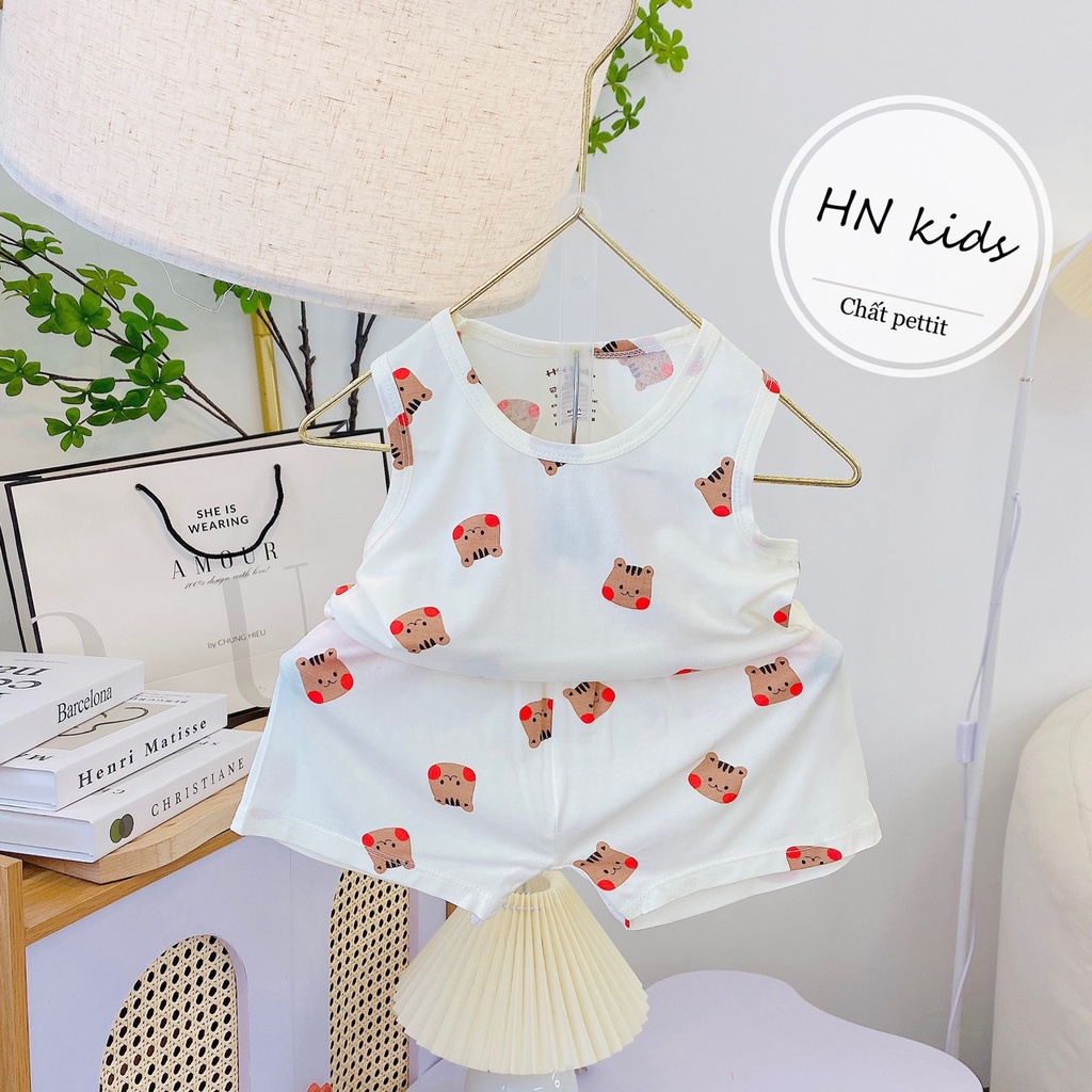 B4003- Bộ SN cài vai họa tiết HN kids NB-18m12kg