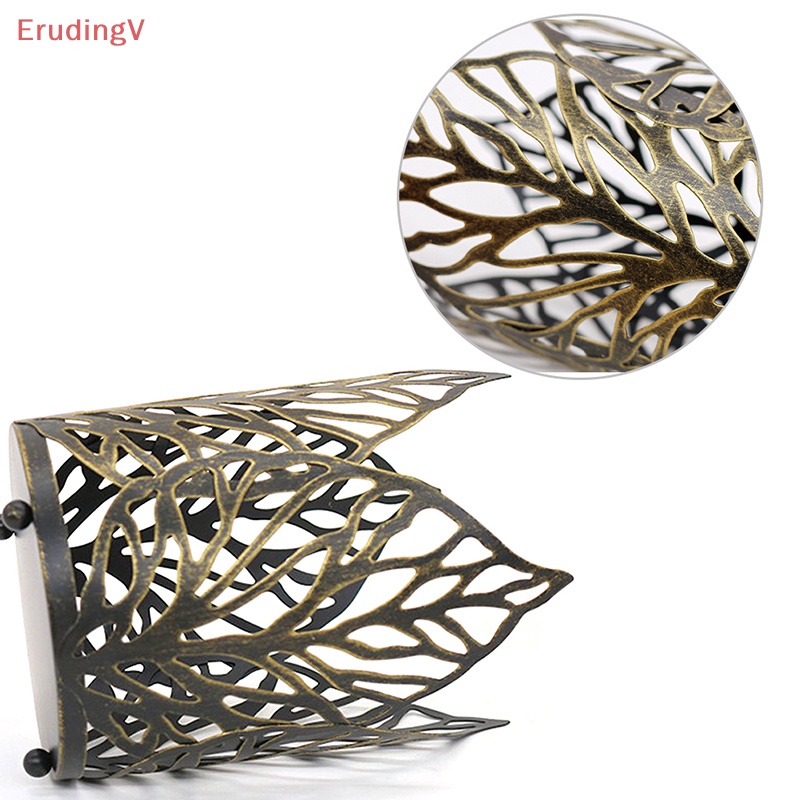 Giá Đỡ Đèn Hình Chiếc Lá Bằng Kim Loại Độc Đáo Trang Trí Bàn Tiệc Cưới