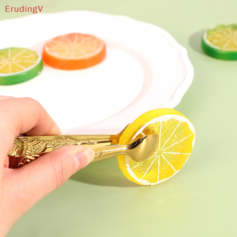 Kẹp Gắp Đường Viên Bằng Thép Không Gỉ Có Tay Cầm Hình Hoa Hồng