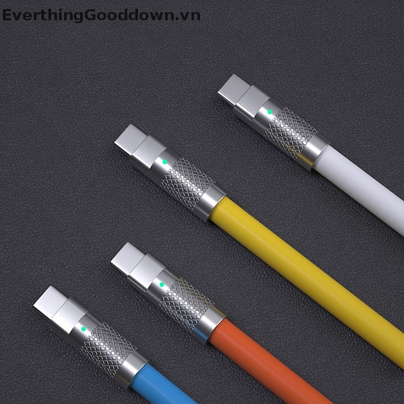 Dây Cáp Sạc Nhanh USB Loại C 120W Bằng Silicon Cho Xiaomi Huawei Samsung