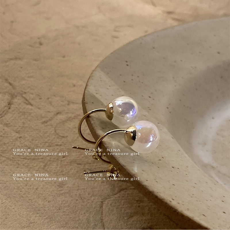 Bông Tai Đính Ngọc Trai Nhân Tạo Kiểu Dáng Sang Trọng Thời Trang 2023