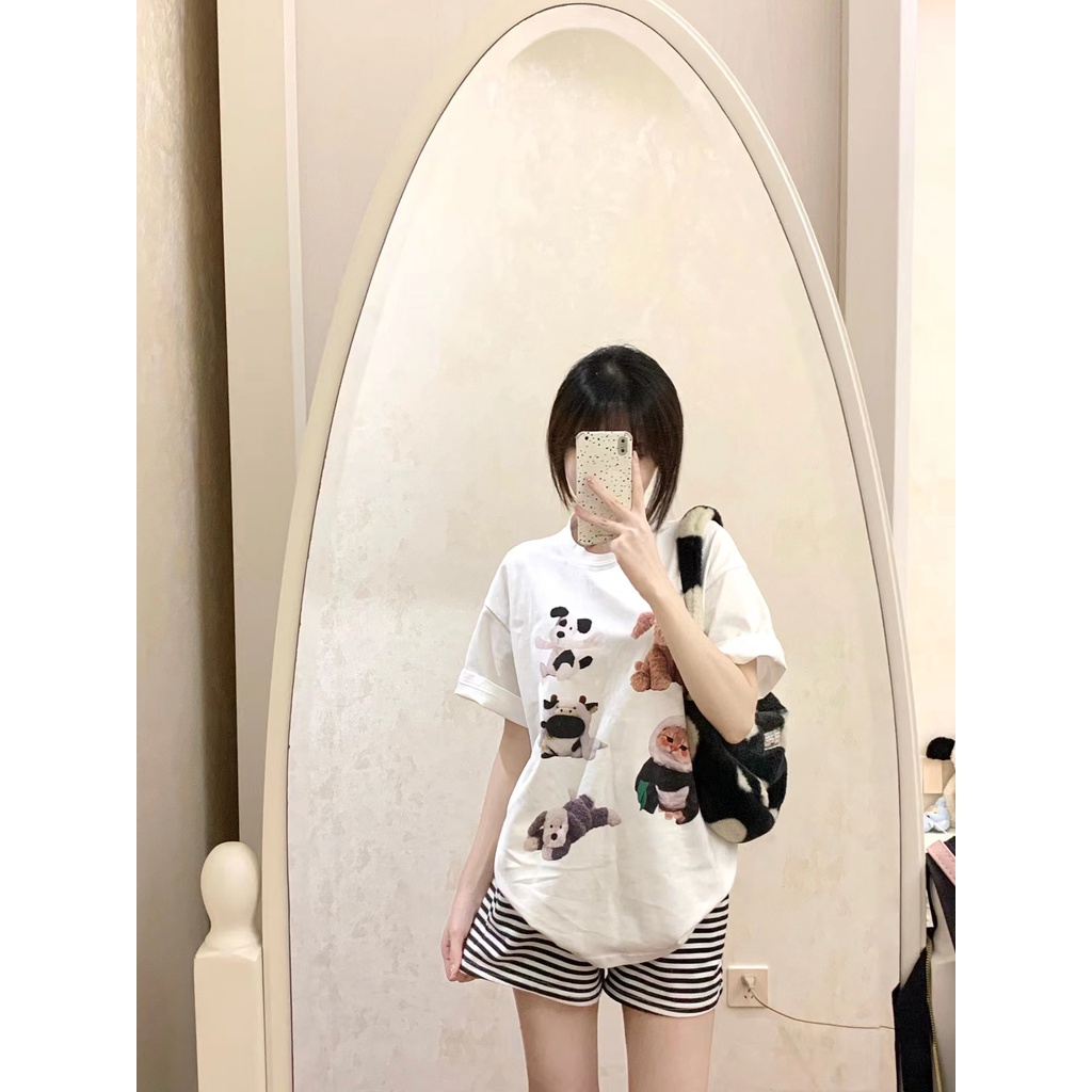 NRVP Áo Thun 100% Cotton Tay Ngắn Phong Cách Hàn Quốc Mới