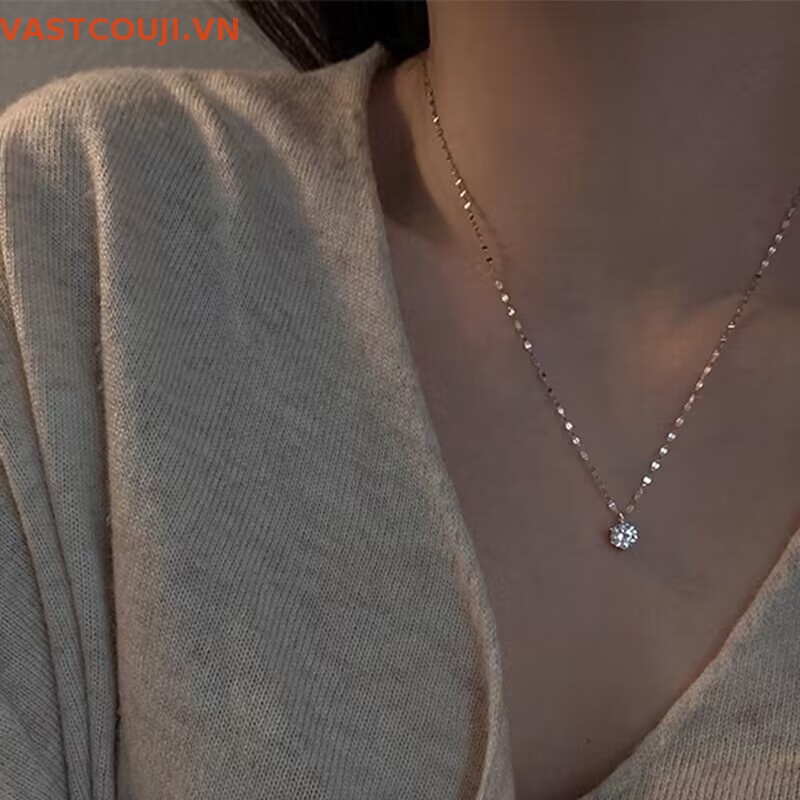 Vastji Vòng cổ Đính Đá Zircon Đơn Giản Thời Trang Dành Cho Nữ