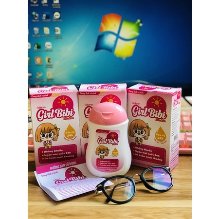 Dung dịch vệ sinh Girl Bibi chai 150ml an toàn cho bé yêu giúp kháng khuẩn,ngăn mùi suốt 24h