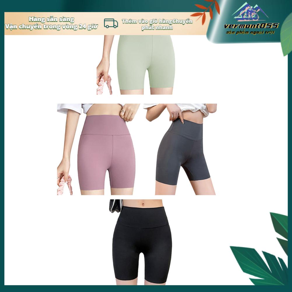 Vermont055 Quần Legging Nữ Mùa Hè Thời Trang In Chữ Thoáng Khí Co Giãn Cao Short Thể Thao Lưng