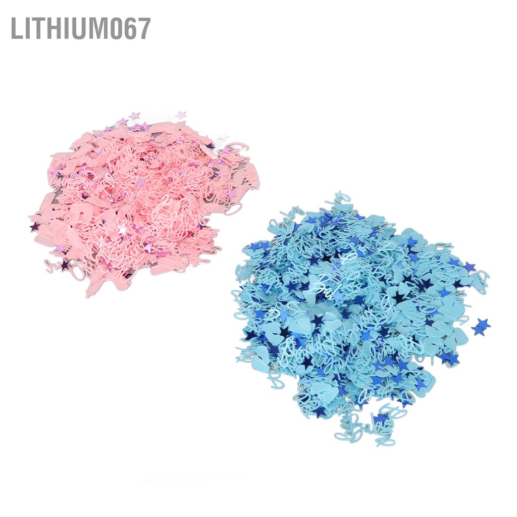 Lithium067 160g Giới tính tiết lộ Confetti Tinh tế có thể tái sử dụng Bảng giới Màu hồng xanh cho bữa tiệc tắm em bé