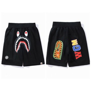Bape a bathing ape quần short in hình cá mập đen cá tính cho nam và nữ