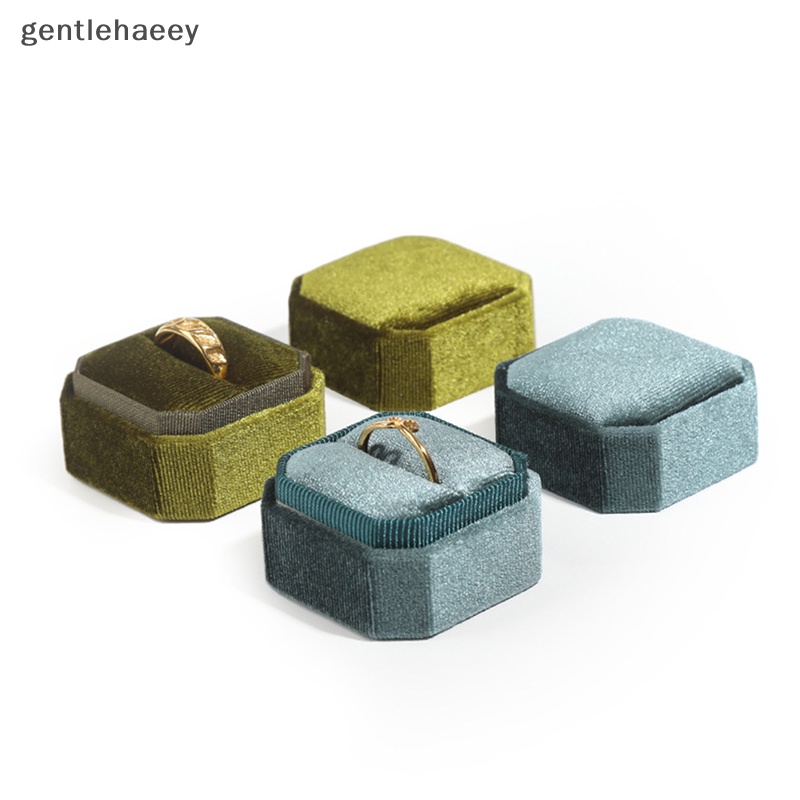 Gent Hộp Đựng Trang Sức Hình Bát Giác Bằng Vải Nhung Kẻ Sắp Xếp Gọn Gàng EN