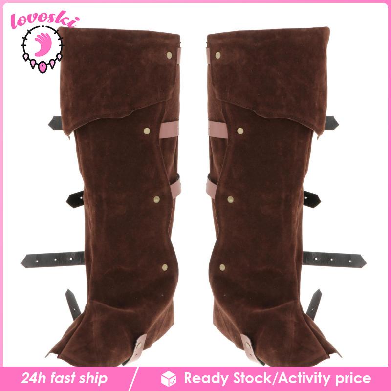 Ốp Bọc Giày Bốt Da PU Hóa Trang Cướp Biển Steampunk