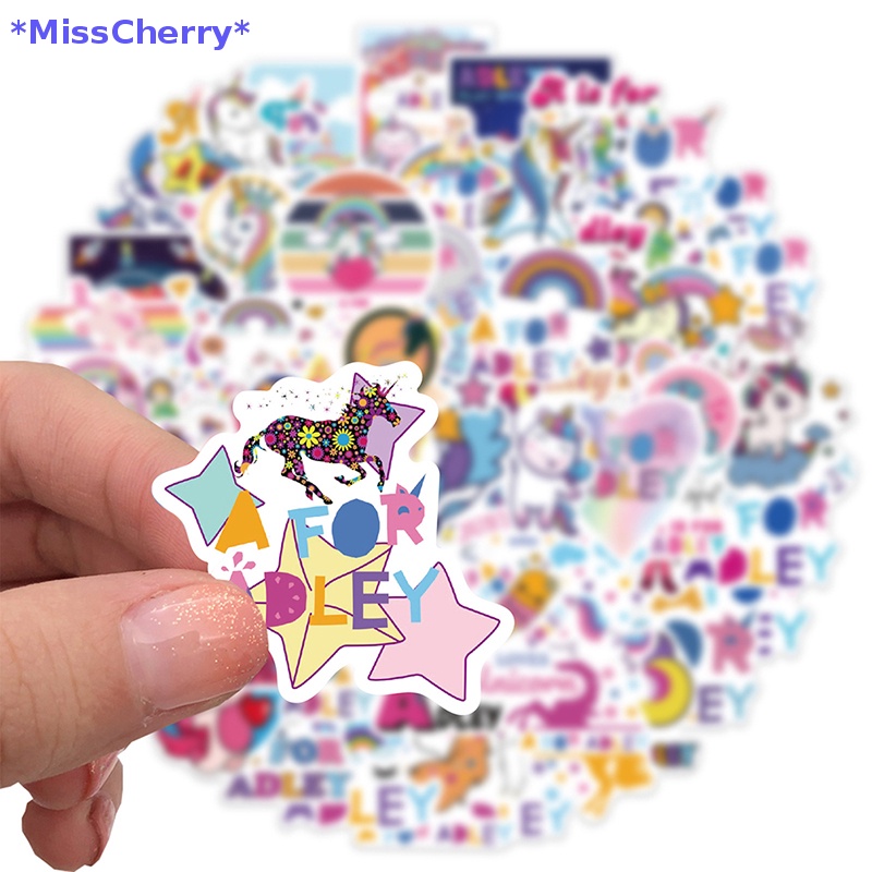 Bộ 50 Miếng Dán Trang Trí Điện Thoại / Ván Trượt / Laptop / Hành Lý Hình Kỳ Lân A DIY Mới