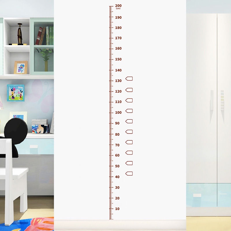 Miếng Dán Tường Hình Thước Đo Chiều Cao Cho Bé