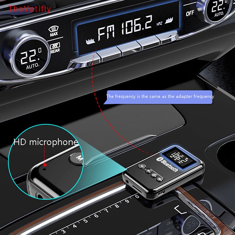 Thiết Bị Truyền Nhận Tín Hiệu Bluetooth 5.0 Có Đèn LED Cho Loa Xe Hơi