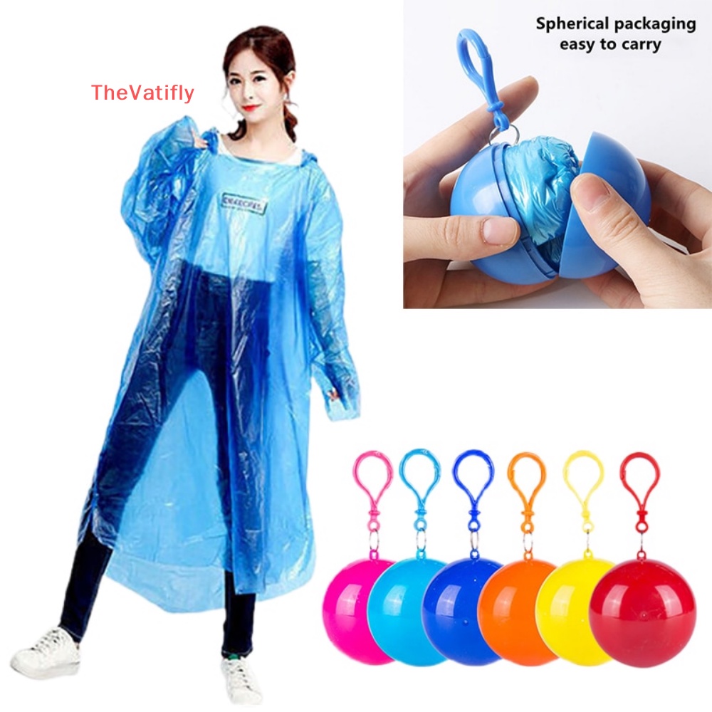 [Thevalifly] Áo Mưa Di Động Bằng Nhựa Poncho Khẩn Cấp Dùng Một Lần Cho Đi Cắm Trại Leo Núi