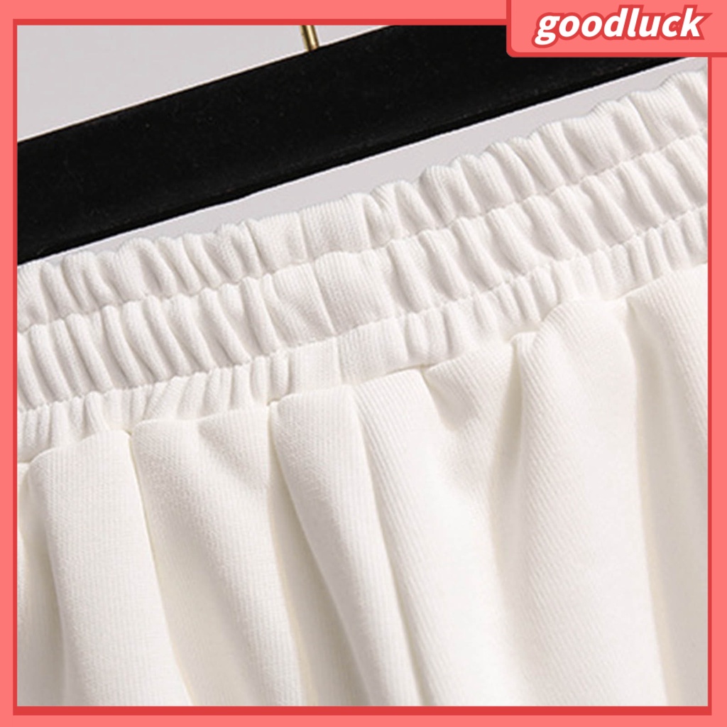 Quần Dài Lưng Thun Ống Rộng Có Túi Dây Rút In Chữ Thời Trang Xuân Thu Cho Nữ