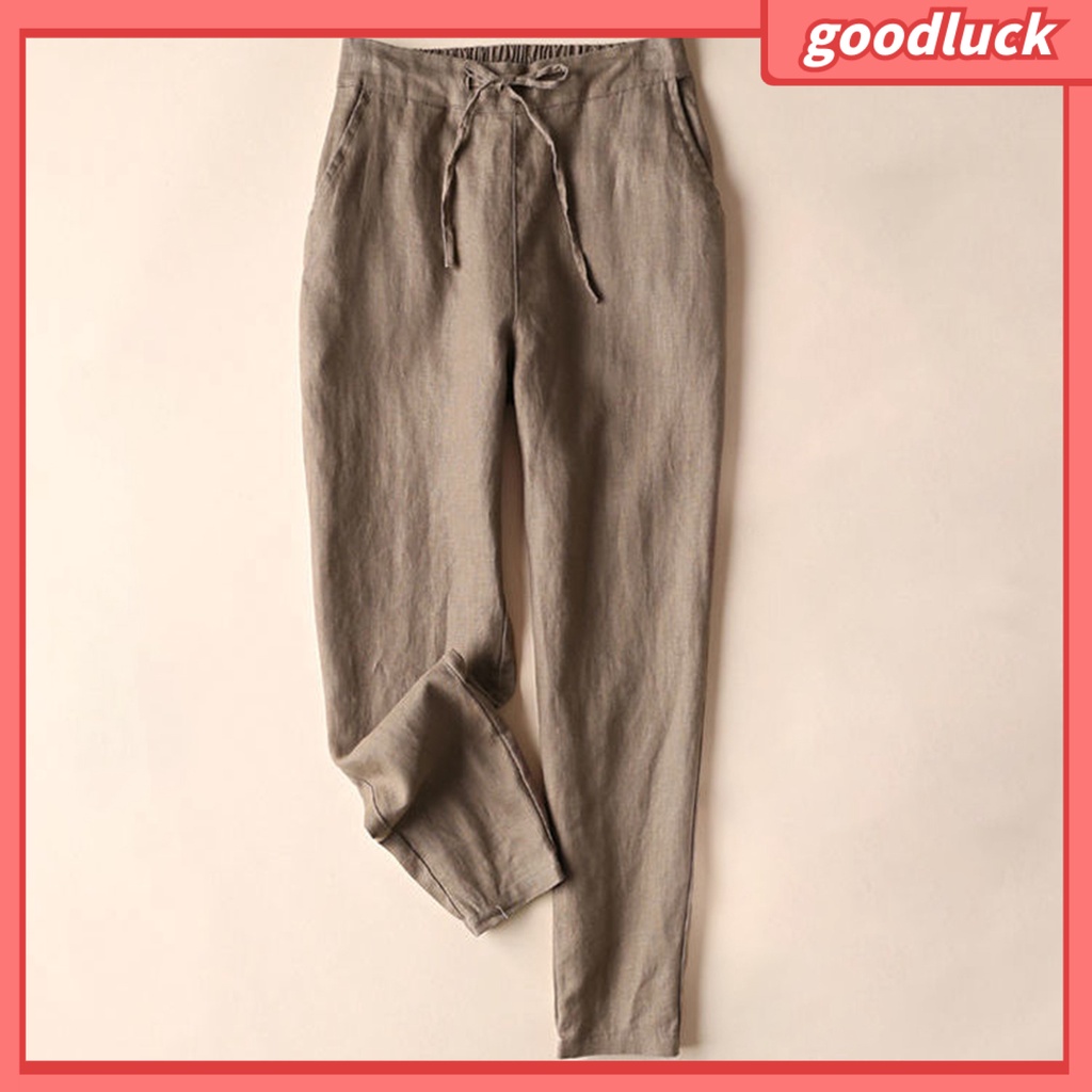 Quần Harem Dây Rút Dài Dáng Rộng Thoải Mái Dễ Phối Đồ Mặc Hàng Ngày Cho Nữ