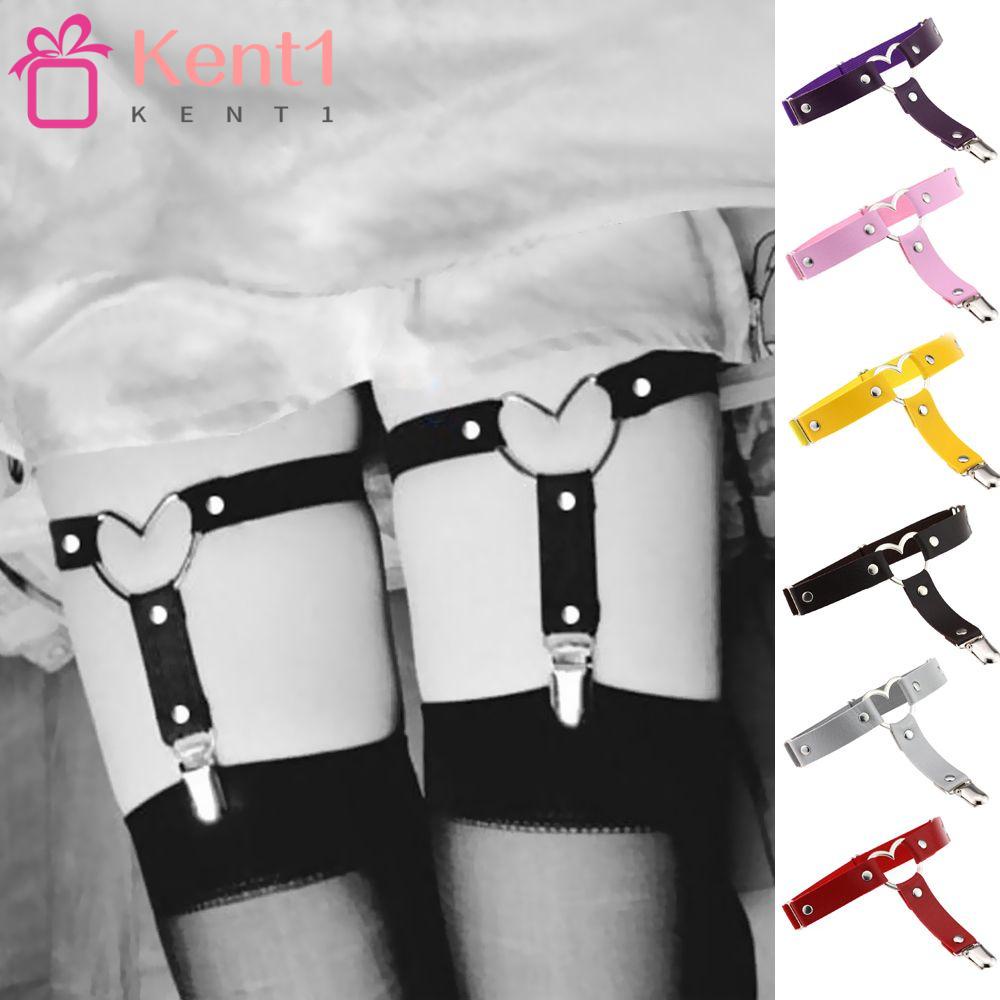 Đai Da Pu Đeo Chân Hình Trái Tim Phong Cách Gothic Ket1