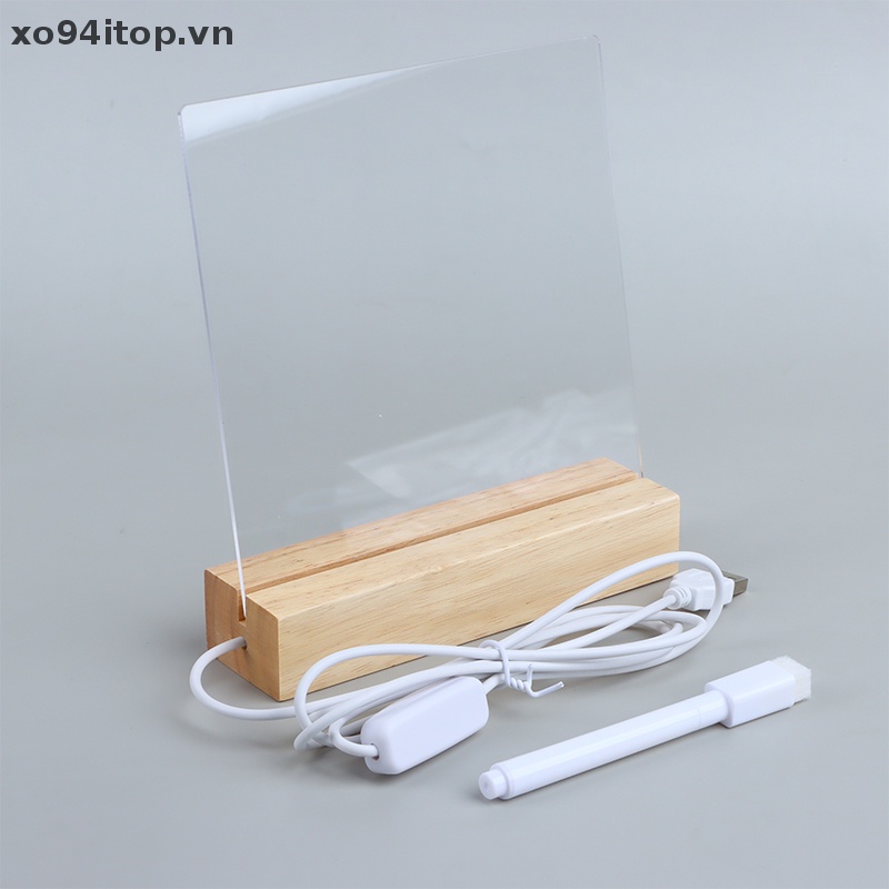 1 Bộ Bảng Mạch Đèn Led Bằng Acrylic Trơn Kèm Bút Đánh Dấu Thay Đổi Màu Trang Trí