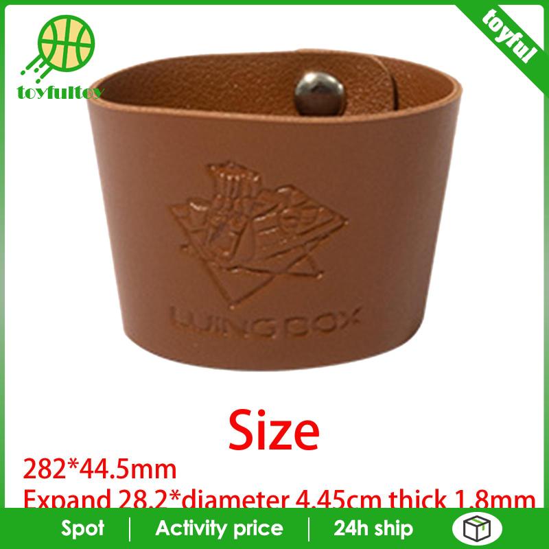 Set 4 Vỏ Bọc Cốc Bằng Da PU Gọn Nhẹ Cách Nhiệt Cho Cắm Trại