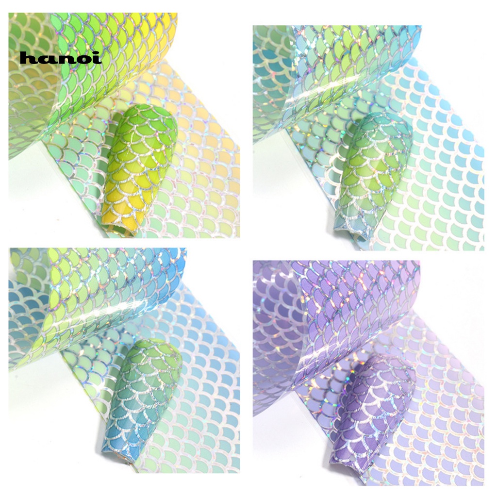 Set 10 Miếng Dán Trang Trí Móng Tay Nghệ Thuật Nhiều Màu Sắc DIY