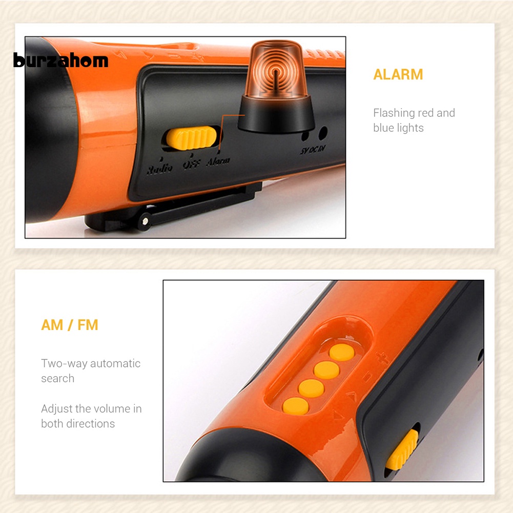 Đèn Pin LED Kiêm Đài Radio Khẩn Cấp USB Đa Năng