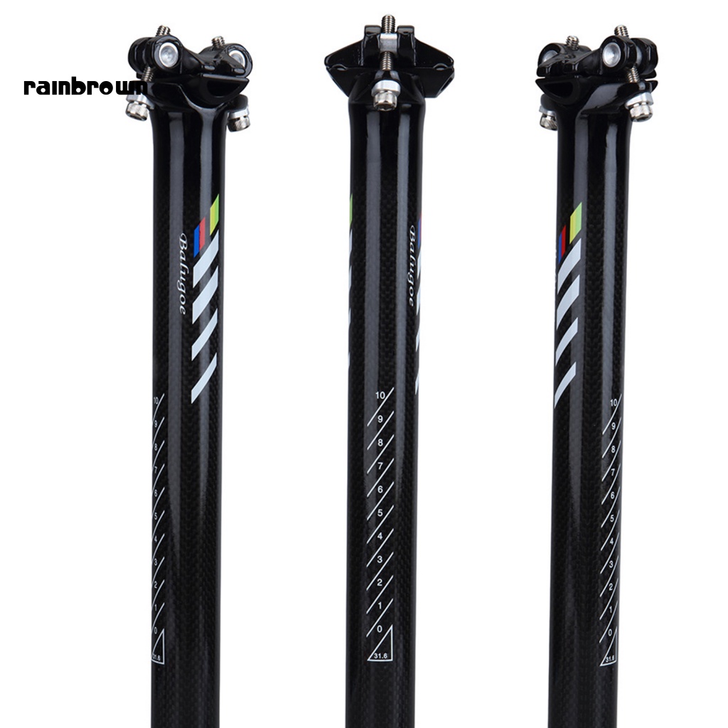 &lt; Rainbrown &gt; Ống Yên Xe Đạp Thẳng Bằng Sợi Carbon Chắc Chắn Nhiều Thông Số