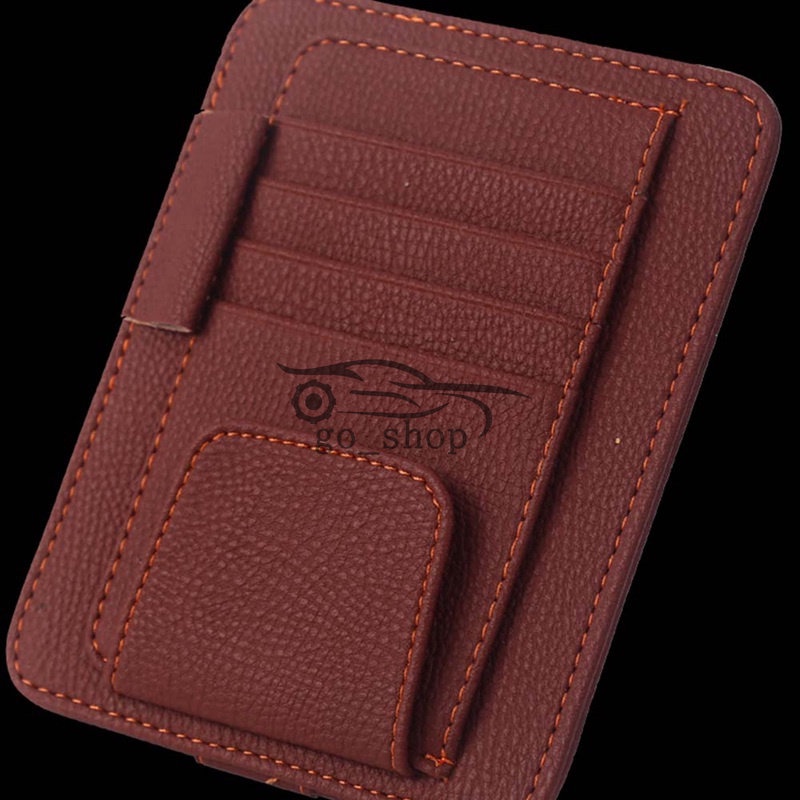 Túi Da PU Đựng Bút / Tài Liệu / Tấm Che Nắng Nhiều Ngăn Gắn Tấm Che Nắng Xe Hơi Thông Dụng