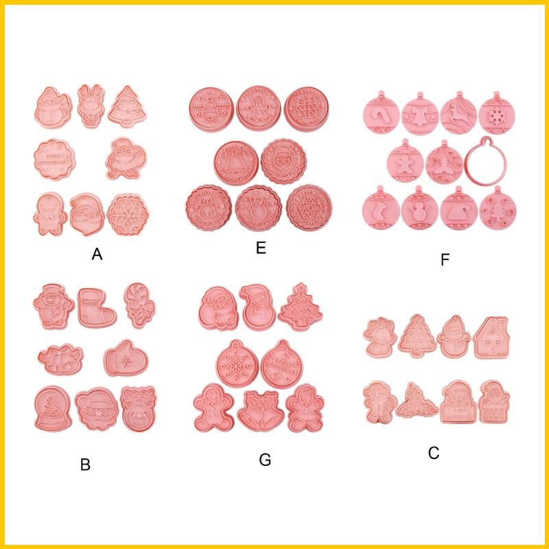 Set 8 Khuôn Làm Bánh Quy Hình Hoạt Hình 3D Diy