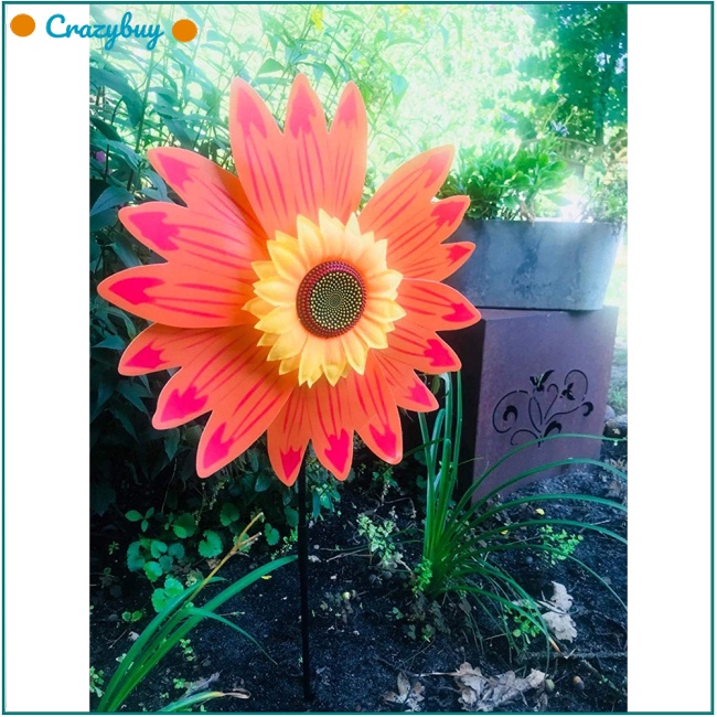 Cr Cối Xay Gió Hình Hoa Hướng Dương Trang Trí Sân Vườn