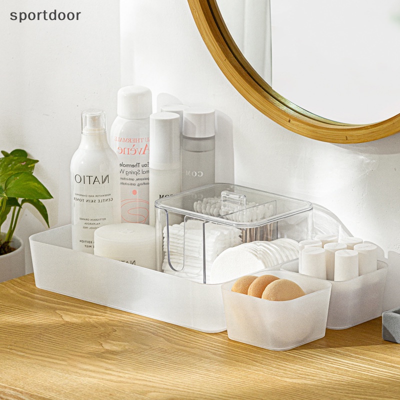 Hộp Đựng Mỹ Phẩm Chia Ngăn Kéo Trong Suốt Tiện Dụng Cho Nhà Bếp / Văn Phòng