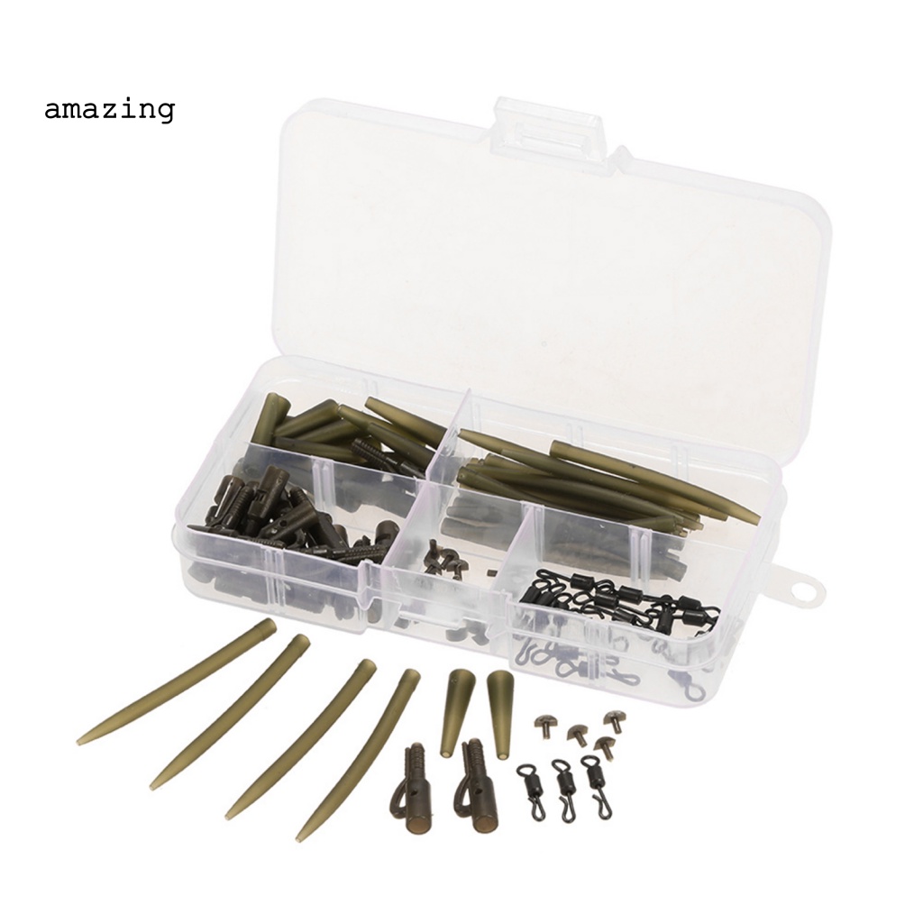 Set 100 Kẹp Cố Định Dây Câu Cá Chống Ăn Mòn Thiết Kế Nhỏ Gọn