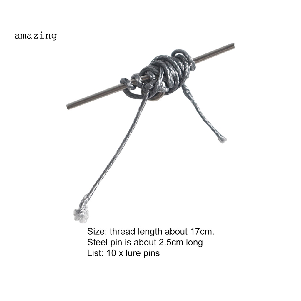 Bộ 10 Kim Câu Cá Bằng Thép Không Gỉ Bền Bỉ Tái Sử Dụng Được