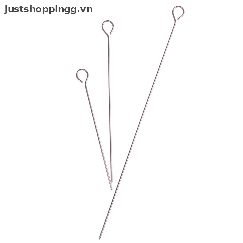 Bộ 10 Xiên Nướng Thịt Hình Tròn Bằng Inox Chuyên Dùng