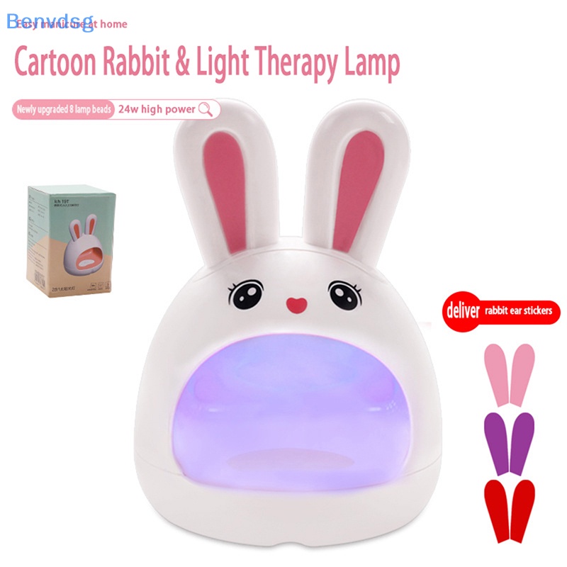 Đèn LED UV Sấy Khô Móng Tay Hình Thỏ Sạc USB Tiện Dụng
