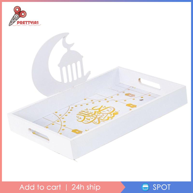 Khay Gỗ Ramadan 1 Ngăn Đựng Thức Ăn / Bánh Quy / Thức Ăn Sáng Trang Trí Bàn Ăn