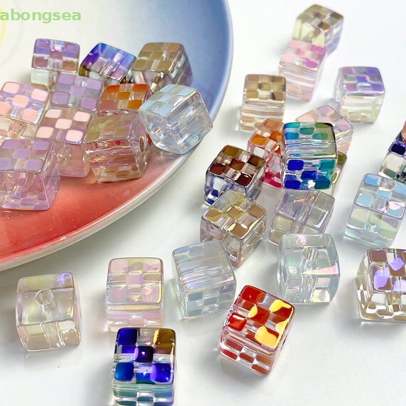 Bộ 10 Hạt Xúc Xắc Nhiều Màu Sắc Bằng Acrylic 14MM DIY