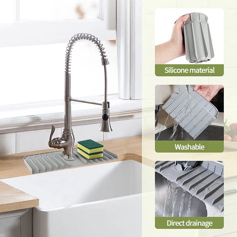 Thảm Silicone Lót Vòi Nước Nhà Tắm Thấm Hút Tốt