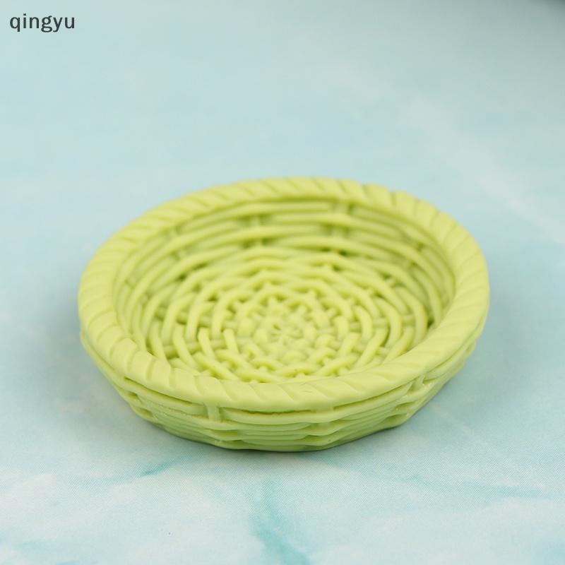 Bộ 5 Khay Đan Mây Thủ Công Tỷ Lệ 1 / 12 Độc Đáo Trang Trí Nhà Búp Bê