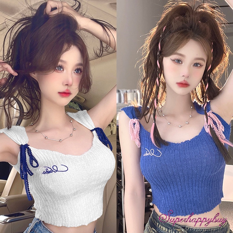 Áo Tank Top Sát Nách Màu Sắc Tương Phản Thời Trang Cho Nữ