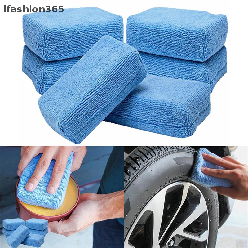 Set 5 Miếng Vải Lau Đánh Bóng Xe Hơi Bằng Sợi Micro Tiện Dụng ifashion365