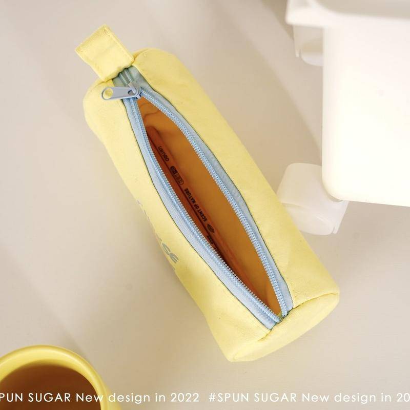 Túi Đựng Bút Màu Trơn Đơn Giản Sức Chứa Lớn Kiểu Phô Mai Và Phô Mai Nhật Bản