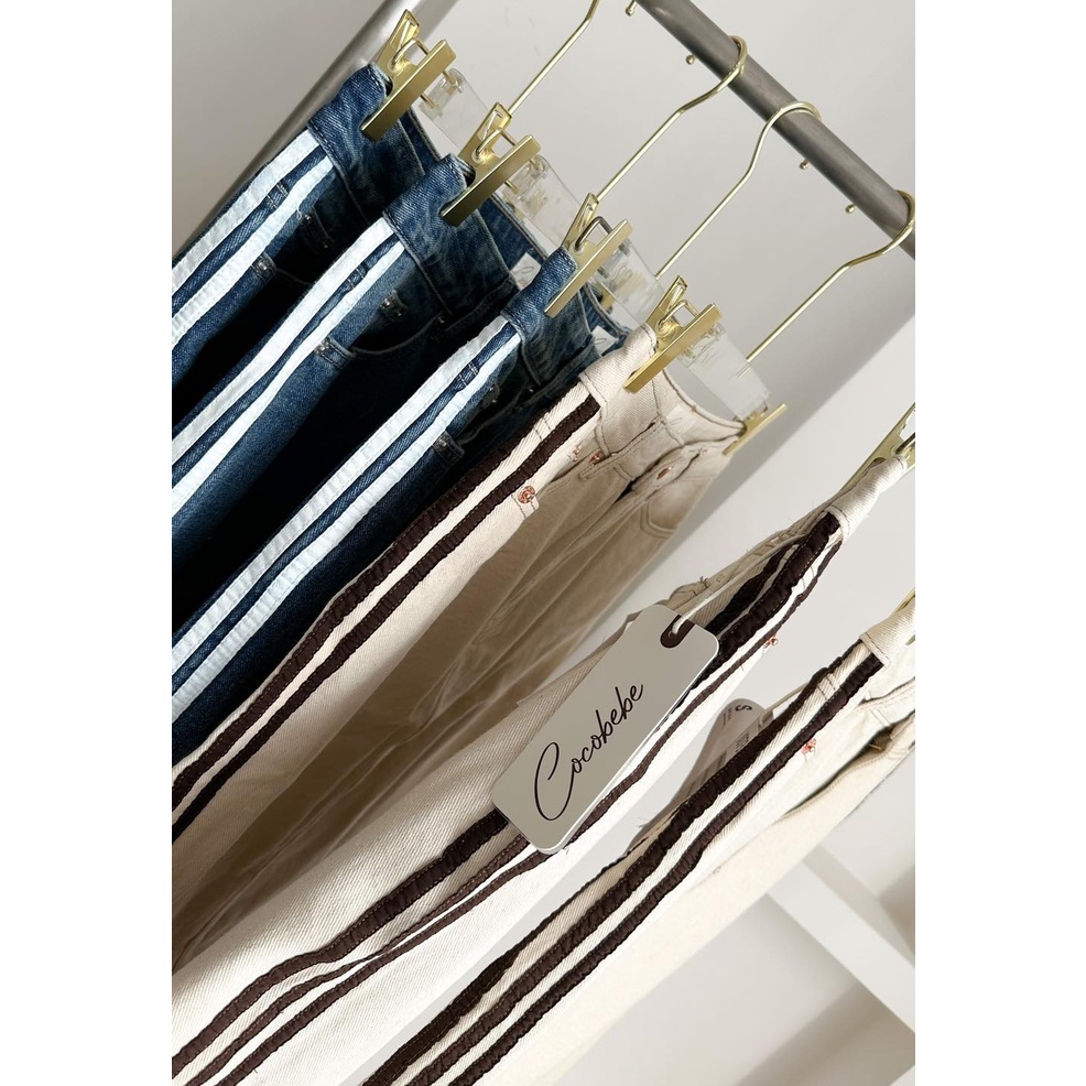 Chân váy je.an hai sọc co.co